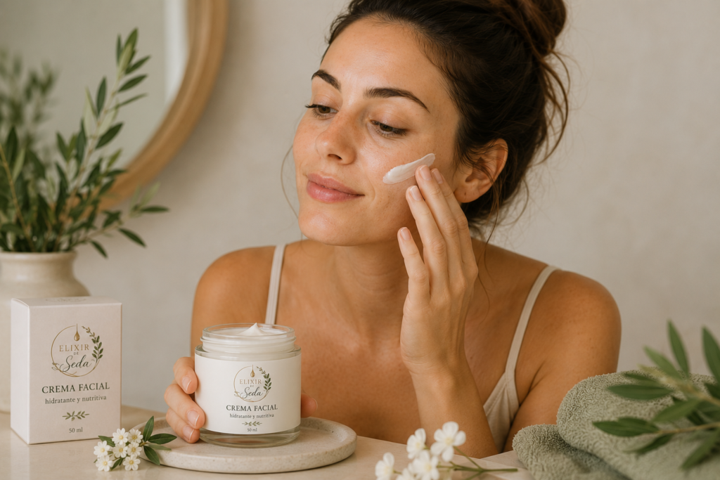 Crema facial natural hidratante Elixir de Seda