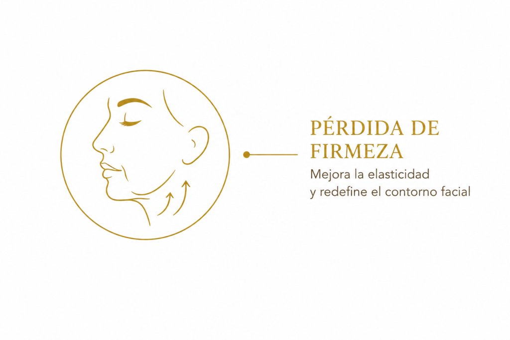 Pérdida de firmeza en la piel madura