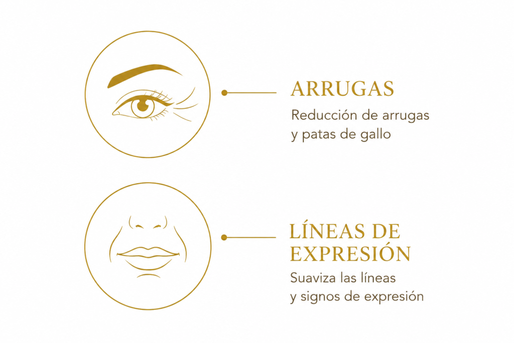 Arrugas y líneas de expresión en la piel madura