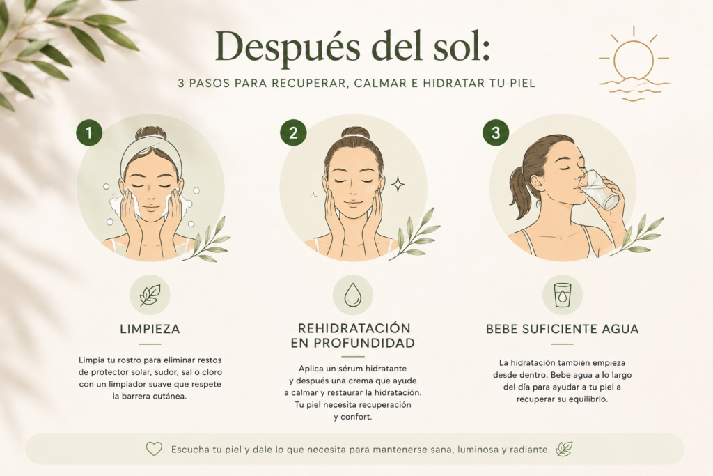 Cuidados de la piel después del sol