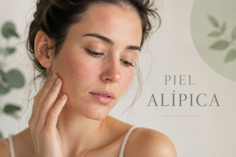 Piel alípica con sequedad y tirantez