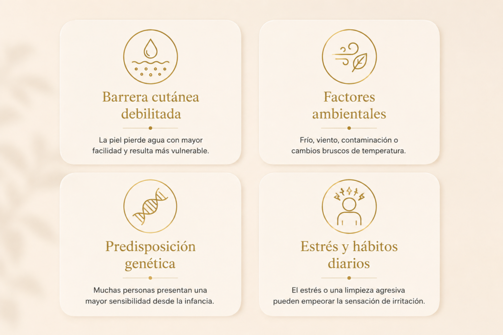 Causas de la piel sensible y atópica